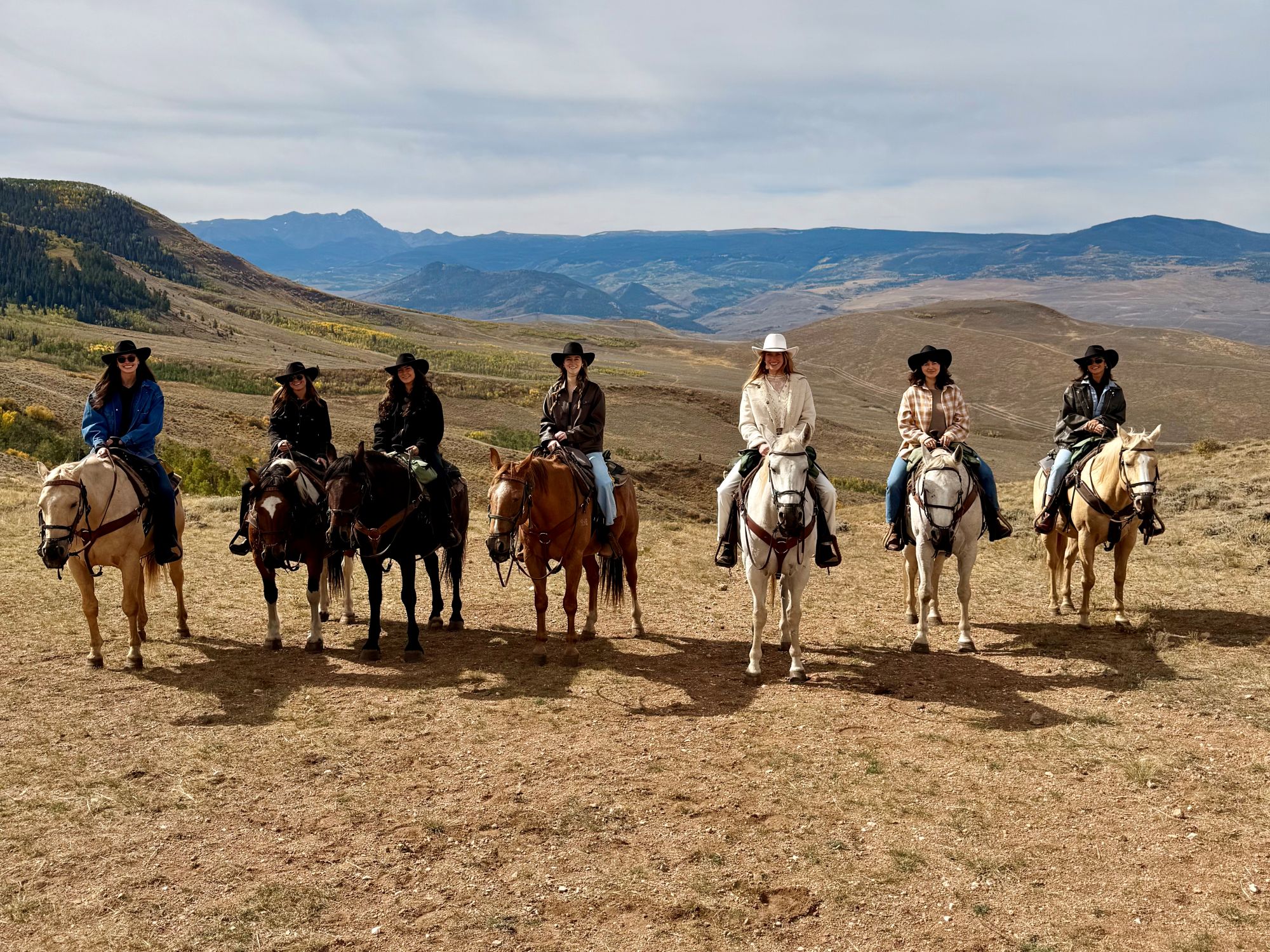 Bachelorette Party on a trail ride at Rusty Spurr Ranch